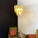 Vintage Murano Swallows Amber Glass Chandelier