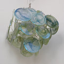 Vintage Murano Green Disks Chandelier