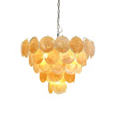 Elegant Gold Murano Disc Chandelier
