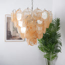 Elegant Gold Murano Disc Chandelier