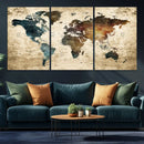 World Map Canvas Print – Detailed Map of the World Wall Art by MyGreatCanvas | Canvas Wall Art Prints | Photo Prints & Wall Decor