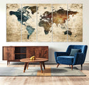 World Map Canvas Print – Detailed Map of the World Wall Art by MyGreatCanvas | Canvas Wall Art Prints | Photo Prints & Wall Decor