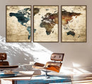 World Map Canvas Print – Detailed Map of the World Wall Art by MyGreatCanvas | Canvas Wall Art Prints | Photo Prints & Wall Decor