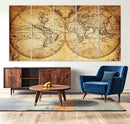 World Map Canvas Print – Travel Tracker Wall Art for