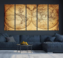 World Map Canvas Print – Travel Tracker Wall Art for