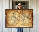 World Map Canvas Print – Travel Tracker Wall Art for