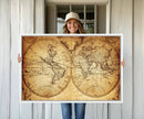World Map Canvas Print – Travel Tracker Wall Art for