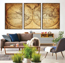 World Map Canvas Print – Travel Tracker Wall Art for