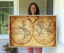 World Map Canvas Print – Travel Tracker Wall Art for