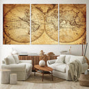 World Map Canvas Print – Travel Tracker Wall Art for