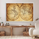 World Map Canvas Print – Travel Tracker Wall Art for