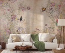 Chinoiserie Grunge Background Wall Mural