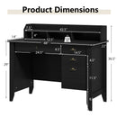 Computer Desk PC Laptop and Writing Table Workstation -Black