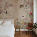 Chinoiserie Grunge Background Wall Mural