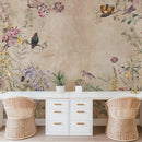Chinoiserie Grunge Background Wall Mural