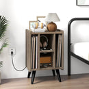 Vinyl Record Storage Turntable Stand with 4 Open Shelves by LJGDeals