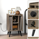 Vinyl Record Storage Turntable Stand with 4 Open Shelves by LJGDeals