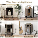 Vinyl Record Storage Turntable Stand with 4 Open Shelves by LJGDeals