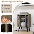 Vinyl Record Storage Turntable Stand with 4 Open Shelves by LJGDeals