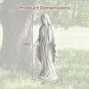 Virgin Mary Statue 29.5 inch Tall Outdoor Religious Sculpture with Aged Finish by LJGDeals