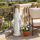 Virgin Mary Statue 29.5 inch Tall Outdoor Religious Sculpture with Aged Finish by LJGDeals