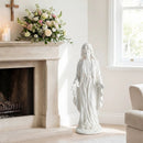 Virgin Mary Statue 29.5 inch Tall Outdoor Religious Sculpture with Aged Finish by LJGDeals