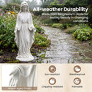 Virgin Mary Statue 29.5 inch Tall Outdoor Religious Sculpture with Aged Finish by LJGDeals