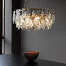 Vivi Grey Crystal Feather Chandelier