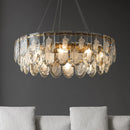 Vivi Grey Crystal Feather Chandelier