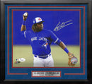 Vladimir Guerrero, Jr. Fielding Toronto Blue Jays Autographed Framed MLB Baseball Photo by Dynasty Sports & Framing