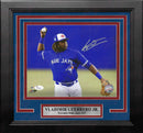 Vladimir Guerrero, Jr. Fielding Toronto Blue Jays Autographed Framed MLB Baseball Photo by Dynasty Sports & Framing