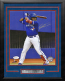 Vladimir Guerrero, Jr. At-Bat Toronto Blue Jays Autographed Framed Baseball Photo by Dynasty Sports & Framing