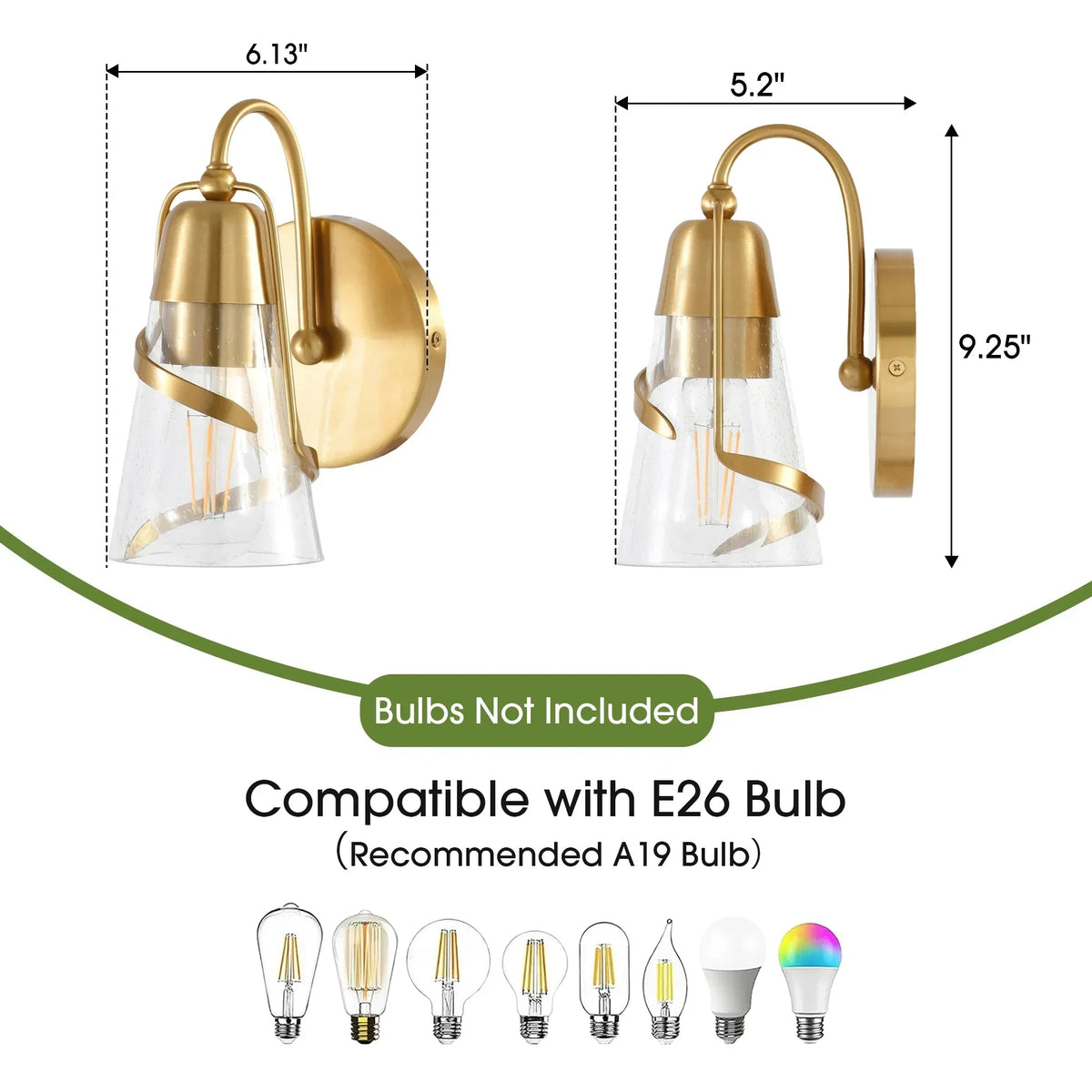 6 Inch Ethel 1-Light Mirror Vanity Light, photo 7 of 9