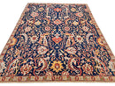 Afghan-made Bird of Paradise (9'03"x12'00") indigo