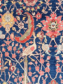 Afghan-made Bird of Paradise (9'03"x12'00") indigo