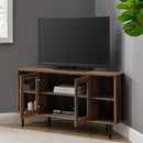 Clyde 48" Simple Glass Door Corner TV Stand