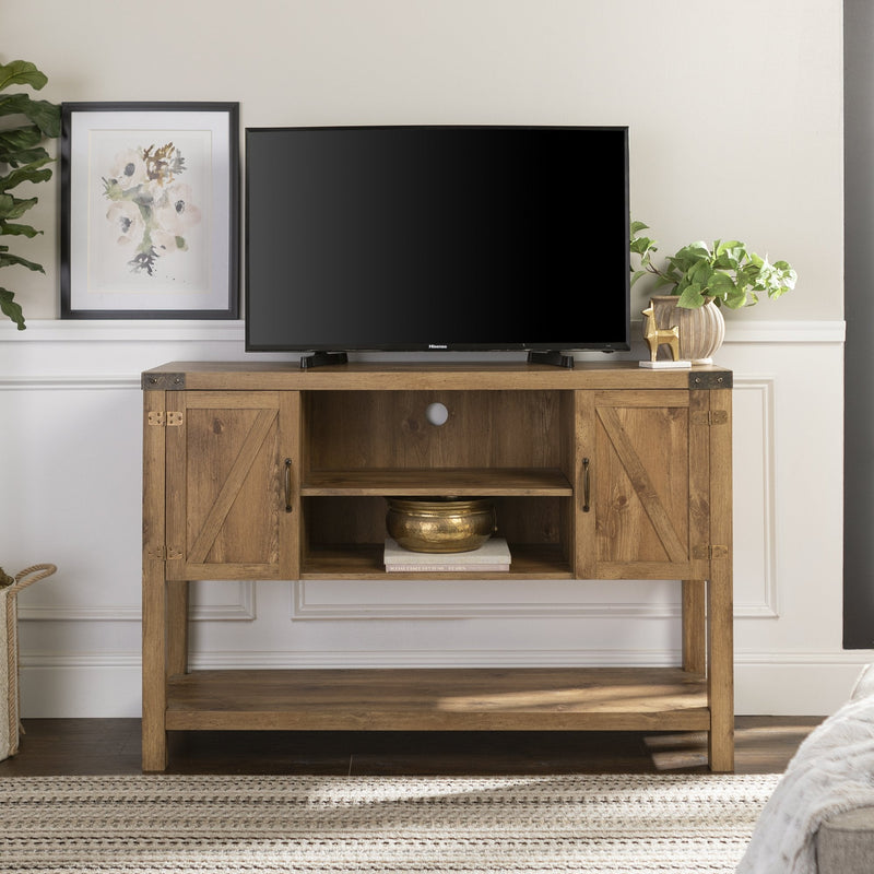 Barn Door Tall Buffet Sideboard & TV Stand