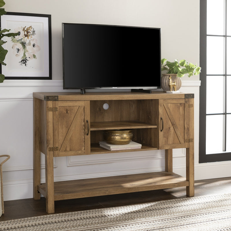 Barn Door Tall Buffet Sideboard & TV Stand