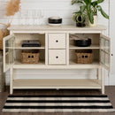 Farmhouse Wood and Glass Buffet