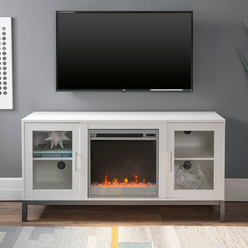 Avenue TV Stand with Crystal Fireplace