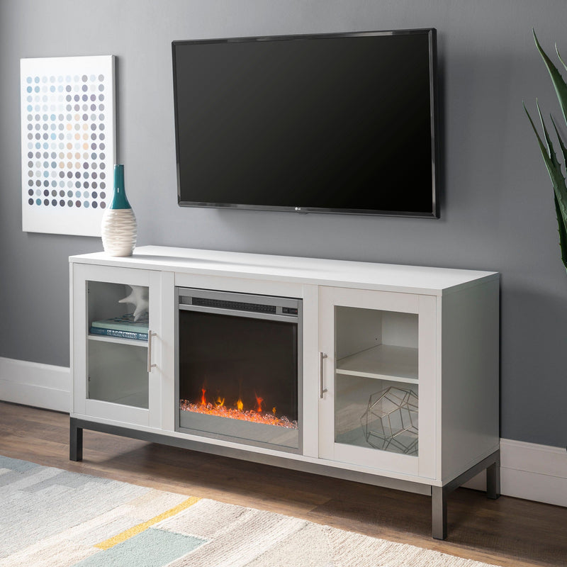 Avenue TV Stand with Crystal Fireplace