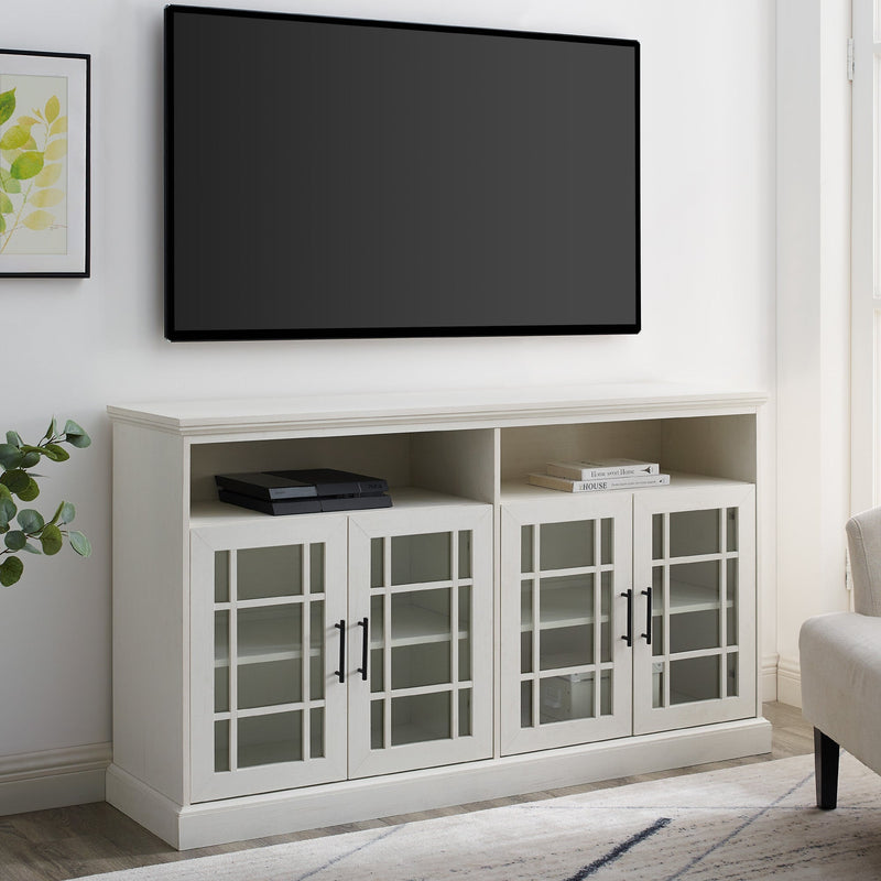 Hazel Glass 4 Door TV Stand