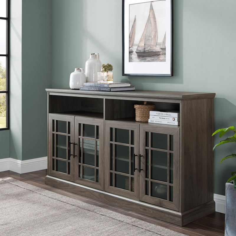 Hazel Glass 4 Door TV Stand