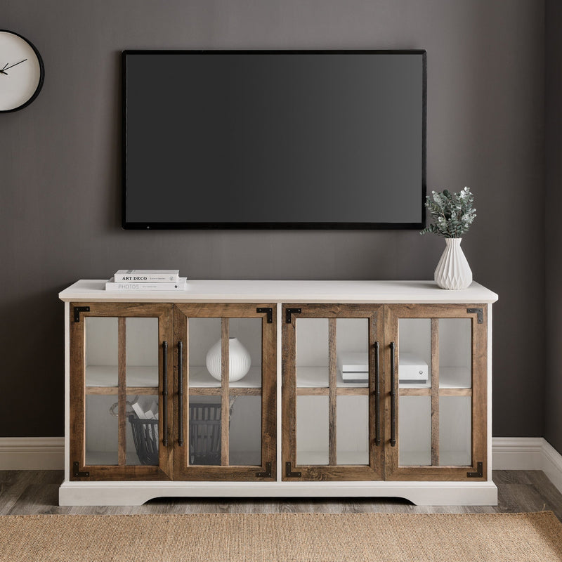 Abigail 58" Farmhouse 4 Door TV Stand