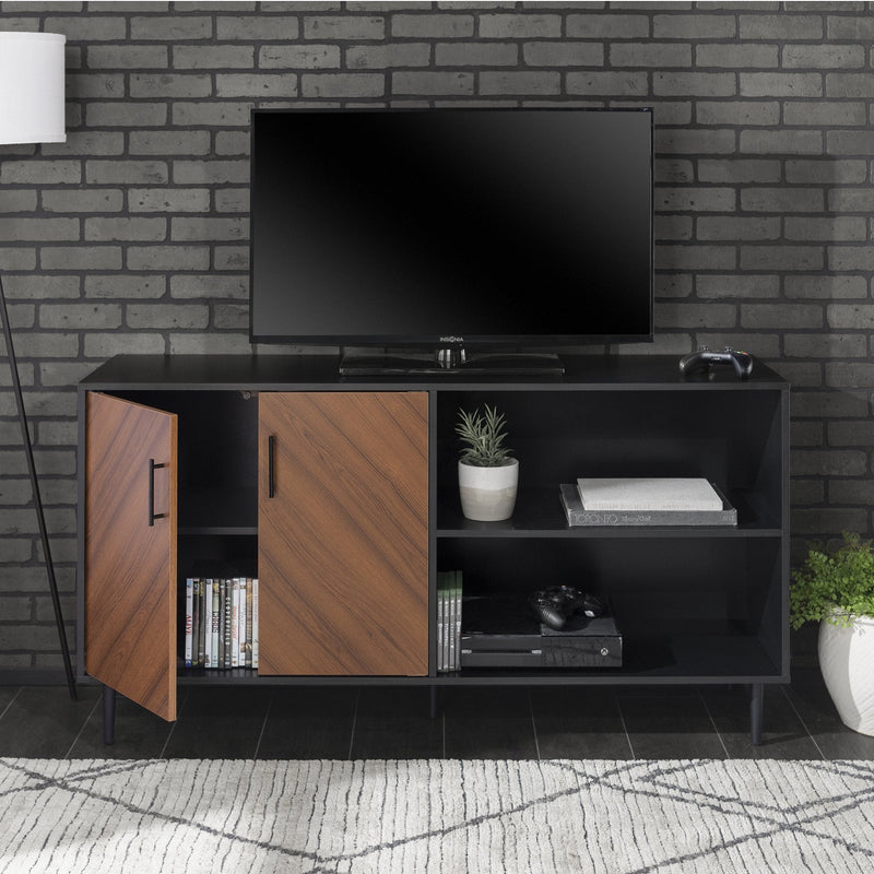 Bookmatch Asymmetrical Sideboard / TV Stand