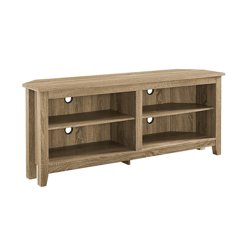 58" Transitional Wood Corner TV Stand