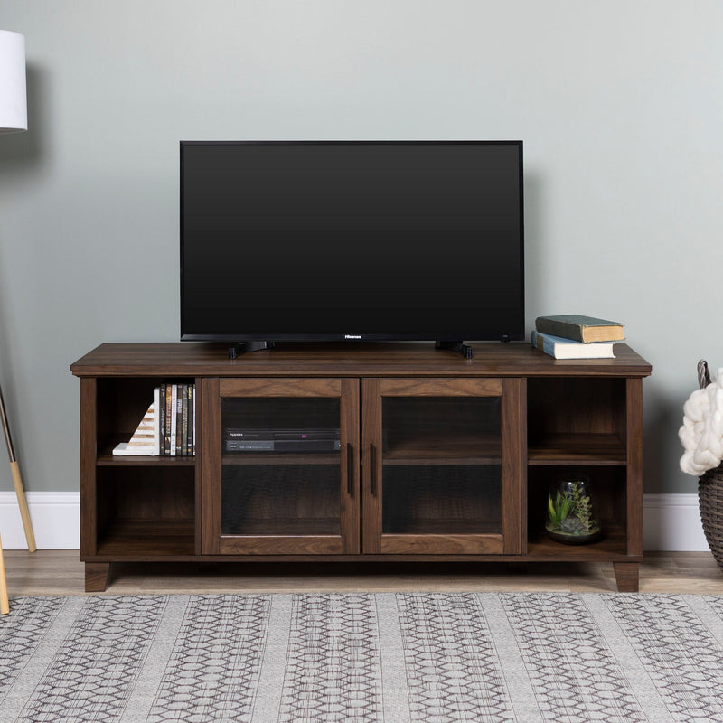 Columbus 58" TV Stand with Middle Doors