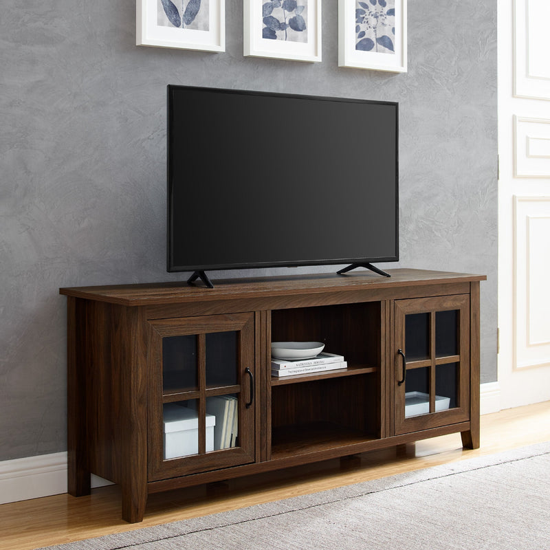 58" Glass Door TV Console