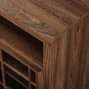 Hazel 58" Classic Glass Door Highboy Fireplace TV Stand