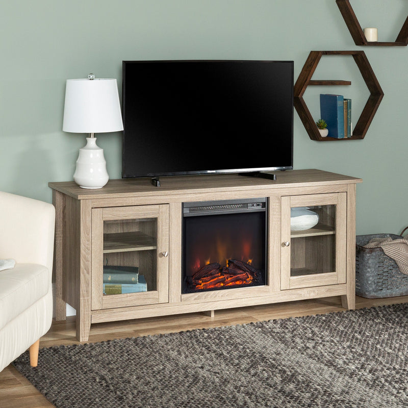 58" Traditional Electric Fireplace TV Stand